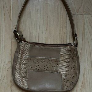 Tan Patchwork Shoulder Bag